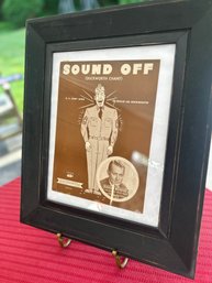 Vintage Framed Military Sheet Music... Sound Off!