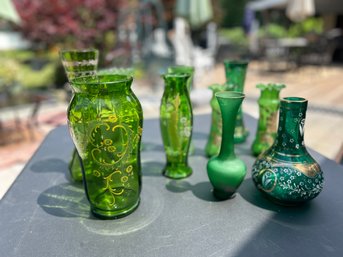 Green Enameled Glass Collection