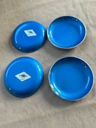 Mid Century Enameled Coasters By Emalox Norway