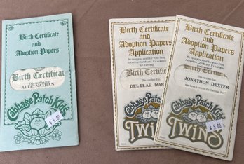 Cabbage Patch Birth Certificates For Collectors