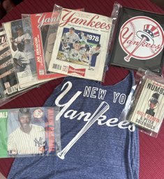 Large Yankees Lot - Magazines, Records, Book, Shirt, Picture And More...