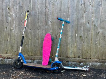 Collection Of Children's Scooters & Skateboard