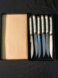 Neiman Marcus Steak Knives Set Of Six Stainless Steel In Neiman Marcus Box