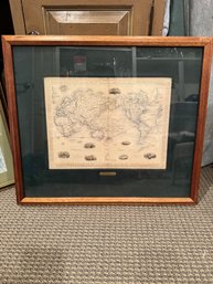 Custom Framed Original Antique Map Of Maui #1 From 1853! 15' X 19'