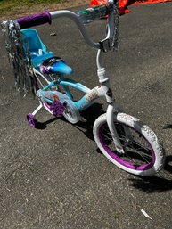 Girls' Frozen Bike With All Of The Bells And Whistles  Training Wheels!
