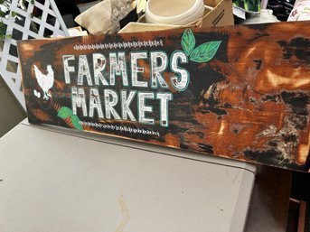 Hand Painted Farmers Market Sign - Large
