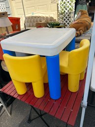 Outdoor Plastic Childrens Table/Chairs Set