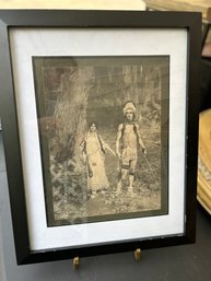 1898 Print Of Native American Couple 18 X 14