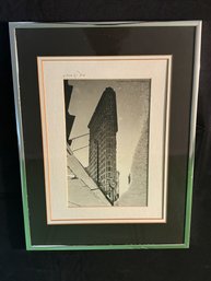 Vintage Photo Of Flatiron Building NYC Signed By Photographer In Stunning Art Deco Frame 12' X 16'