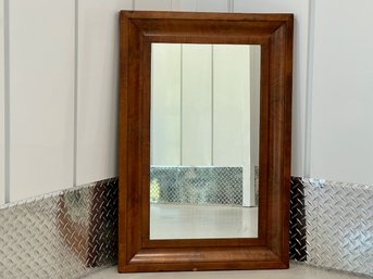 Vintage Cherry Veneer Wood Framed Mirror