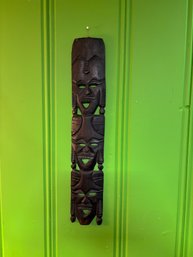 Teak Wood Hand Carved Tribal Masks From Africa 24' Tall