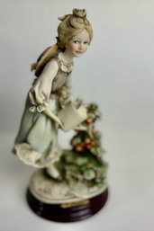 Giuseppe Armani Florence Figurine - Girl Watering Tomatoes