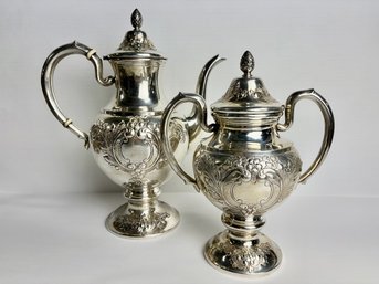 Sterling Silver Tea Pot And Sugar Bowl