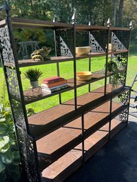 Gorgeous! MCM Mid Century Metal Lightweight Shelving Unit 1950s