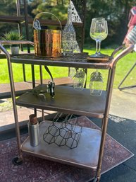 Sexy Vintage Rolling Bar Cart