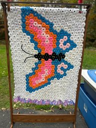 Hand Knit Quilt: Butterfly