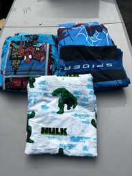 Twin Size Superhero Sheets Sets & Spidey Backpack