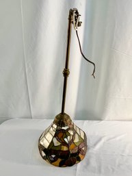 Vintage Hardwired Stain Glassed Pendant Light Fixture