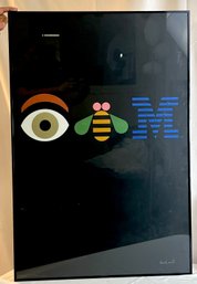 Paul Rand Signed The IBM Rebus Poster Designed 1981