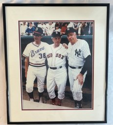 Baseball 1986 Oldtimers Framed Photo - The Dimaggio Brothers