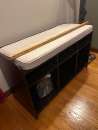 Bench With Seat And Storage Cubbies