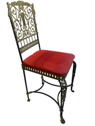 1920s Vintage Wrought Iron Gothic Chair