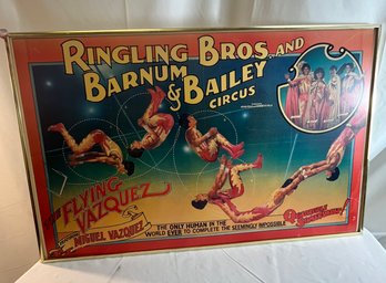 Vintage Ringling Brothers Poster (as Is - No Glass)