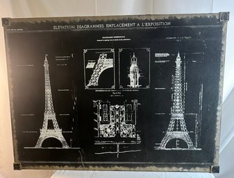 Oversized Eiffle Tower Canvas