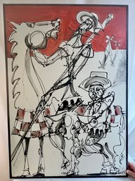 Original Painting Signed Don Quixote