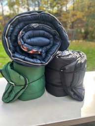 3 Sleeping Bags - 2 Adult And 1 Childs