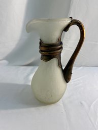 Vintage Art Glass Pitcher - Romanian By Filip Ravert