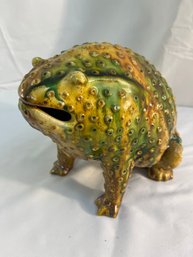 Mid Century Ceramic Glazed Frog - Numbered