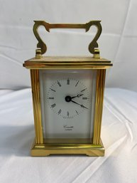 Small English Brass Clock By Cometti