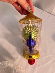 Christopher Radko Christmas Ornament - Gilded Cage Peacock