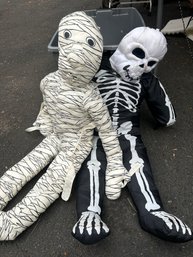 Large Plush Skeleton And Mummy