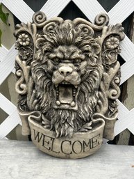 Lion Welcome Wall Plaque 12'