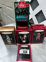 Hallmark Ornaments In Original Boxes: Barney, Maxine & Wiley Coyote
