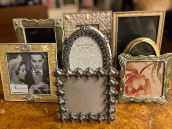 Picture Frames Enameled In Golds And Yellows