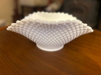 White Hobnail Milk Glass Bowl