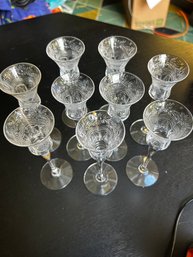 Small Crystal Glass Set Of 12