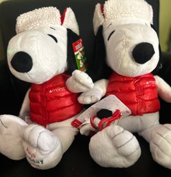 Red Vested Snoopies! NWT, Bonus Snoopy Keychains