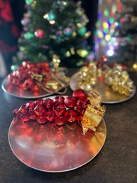 Jingle Grapes On Silver Charger Plates