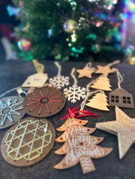 Wood Cut Ornaments