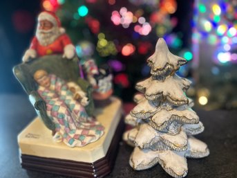 Christmas Sculptures: Norman Rockwell & Ceramic Tree