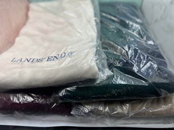 4 Brand New Lands End Fleece Blankets 5x7