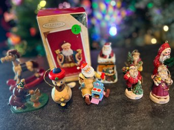 Santa Ornament Lot