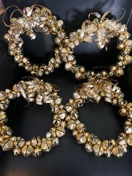 Gold Jingle Bell Wreaths 9'