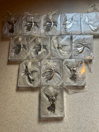 13 Serenity Angels Pewter Birth Month Ornaments 3'