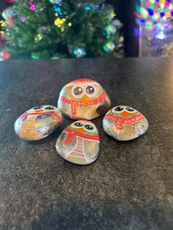 Painted Rocks Owl Holiday Quartet