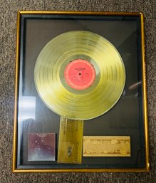 Vintage Framed Willie Nelson Gold Record Of Stardust From Columbia Music